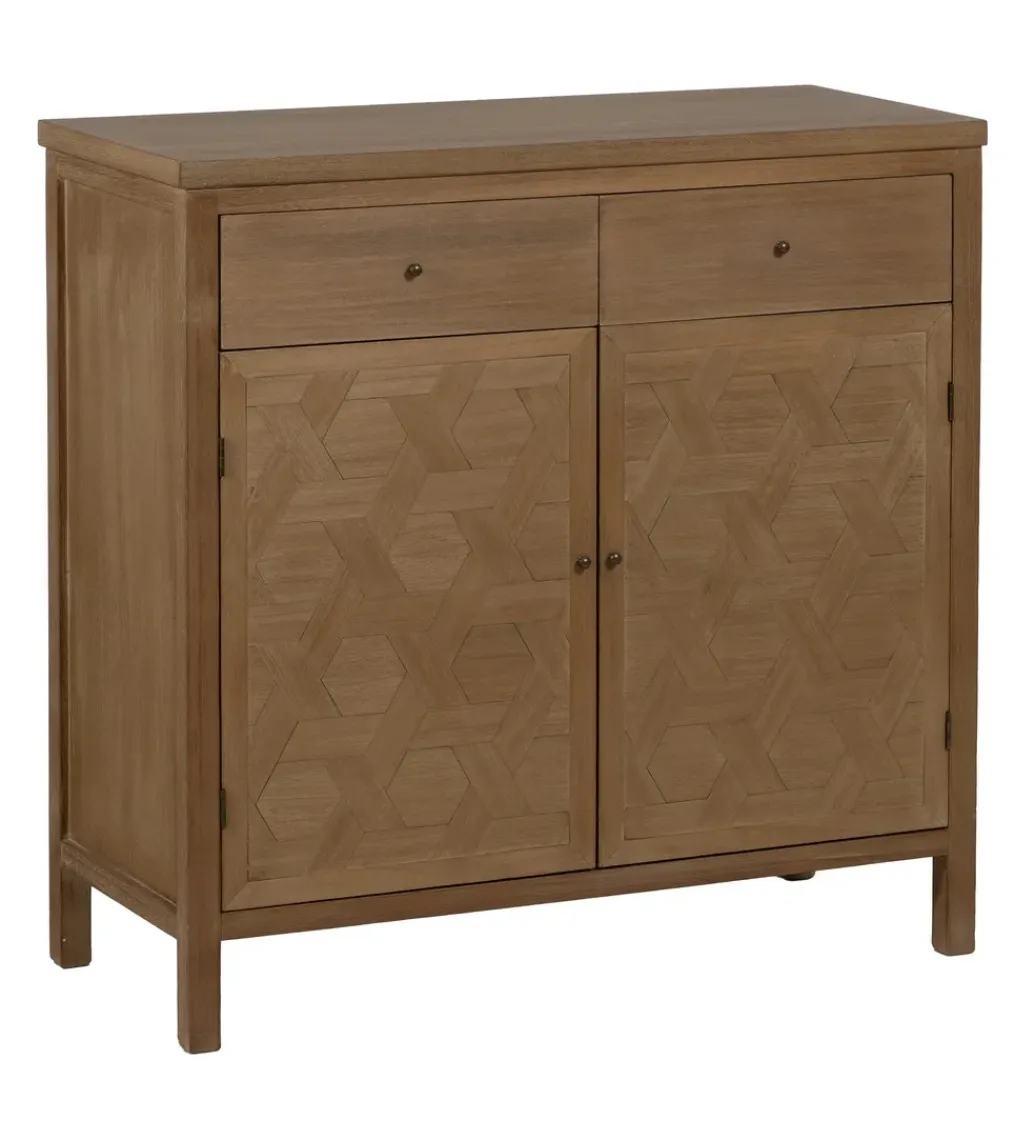 Komoda BATARU 90 cm drewno paulowni naturalna*Zona-Design New