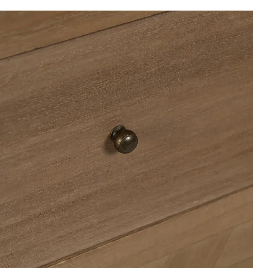 Komoda BATARU 90 cm drewno paulowni naturalna*Zona-Design New