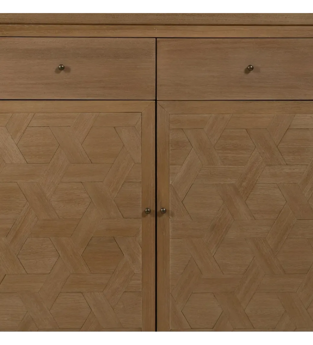 Komoda BATARU 90 cm drewno paulowni naturalna*Zona-Design New