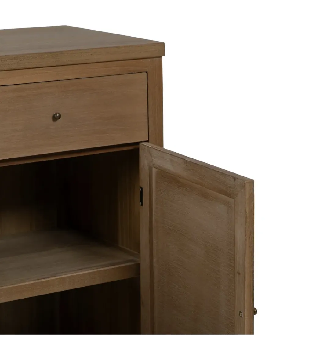 Komoda BATARU 90 cm drewno paulowni naturalna*Zona-Design New