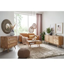 Komoda BELIZE 140 cm drewno mango*WOHNLING, GERMANY New