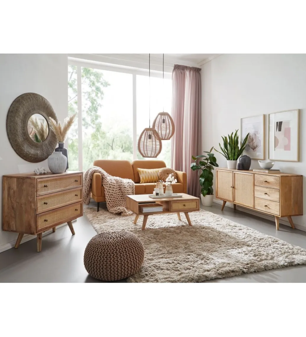 Komoda BELIZE 140 cm drewno mango*WOHNLING, GERMANY New