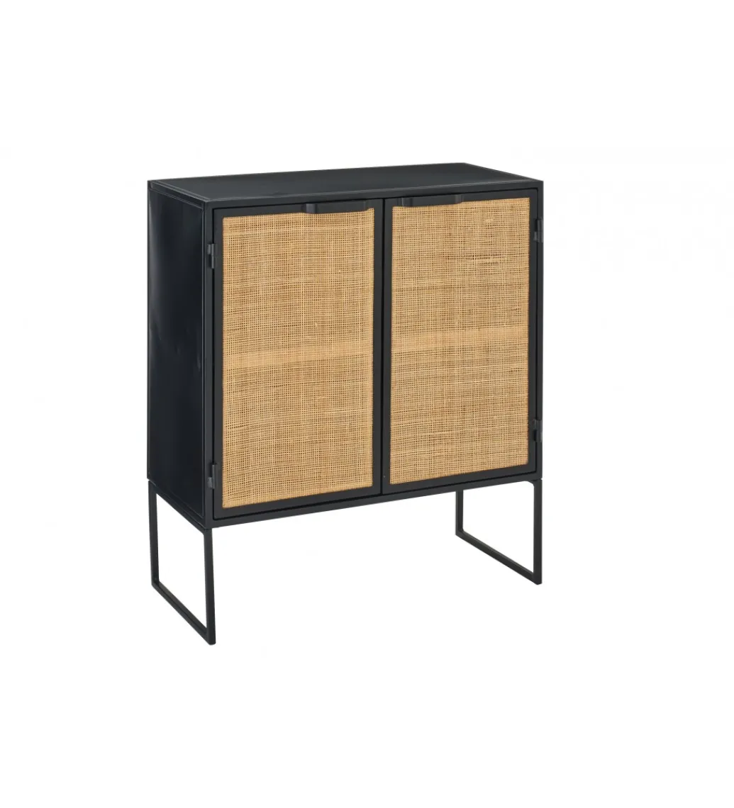 Komoda CANE PANE 89 cm naturalna czarna*J-Line Best