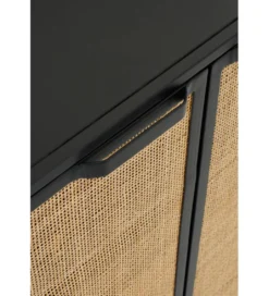 Komoda CANE PANE 89 cm naturalna czarna*J-Line Best