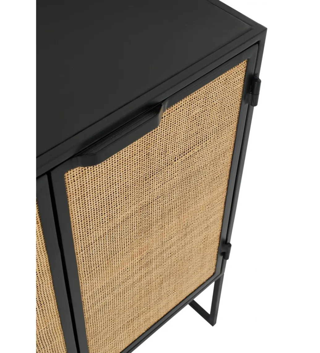 Komoda CANE PANE 89 cm naturalna czarna*J-Line Best