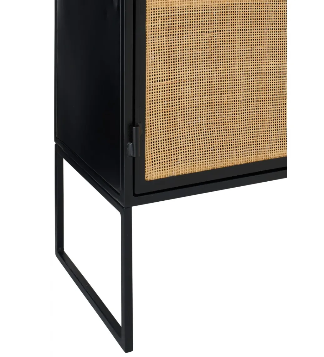 Komoda CANE PANE 89 cm naturalna czarna*J-Line Best