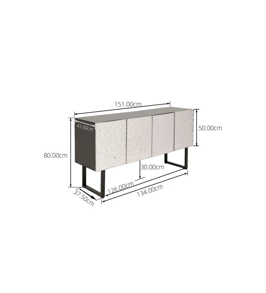 Komoda CARINO 151 cm srebrna*KARE Discount
