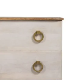 Komoda COSTARIC 83 cm drewno mango bielona*Zona-Design Hot