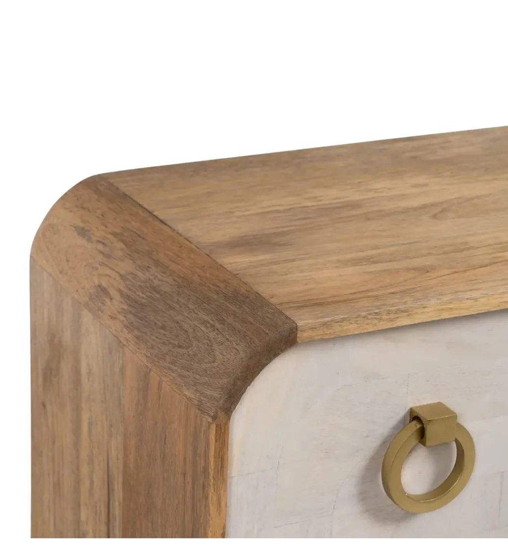 Komoda COSTARIC 83 cm drewno mango bielona*Zona-Design Hot