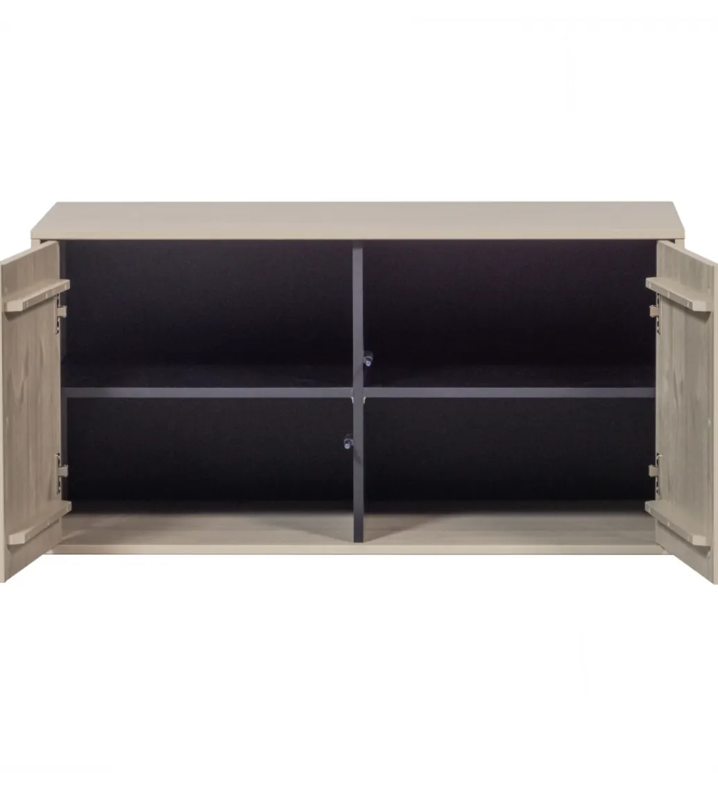 Komoda DAILY 50 x 100 cm drewno sosny szare*WOOOD Outlet