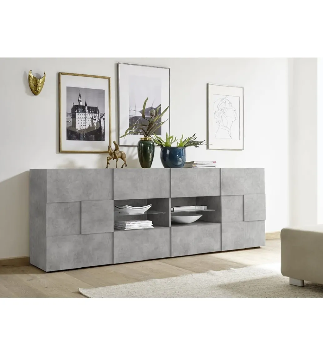 Komoda DAMA 241 Cm w optyce betonu*MCA Linia Włoska New