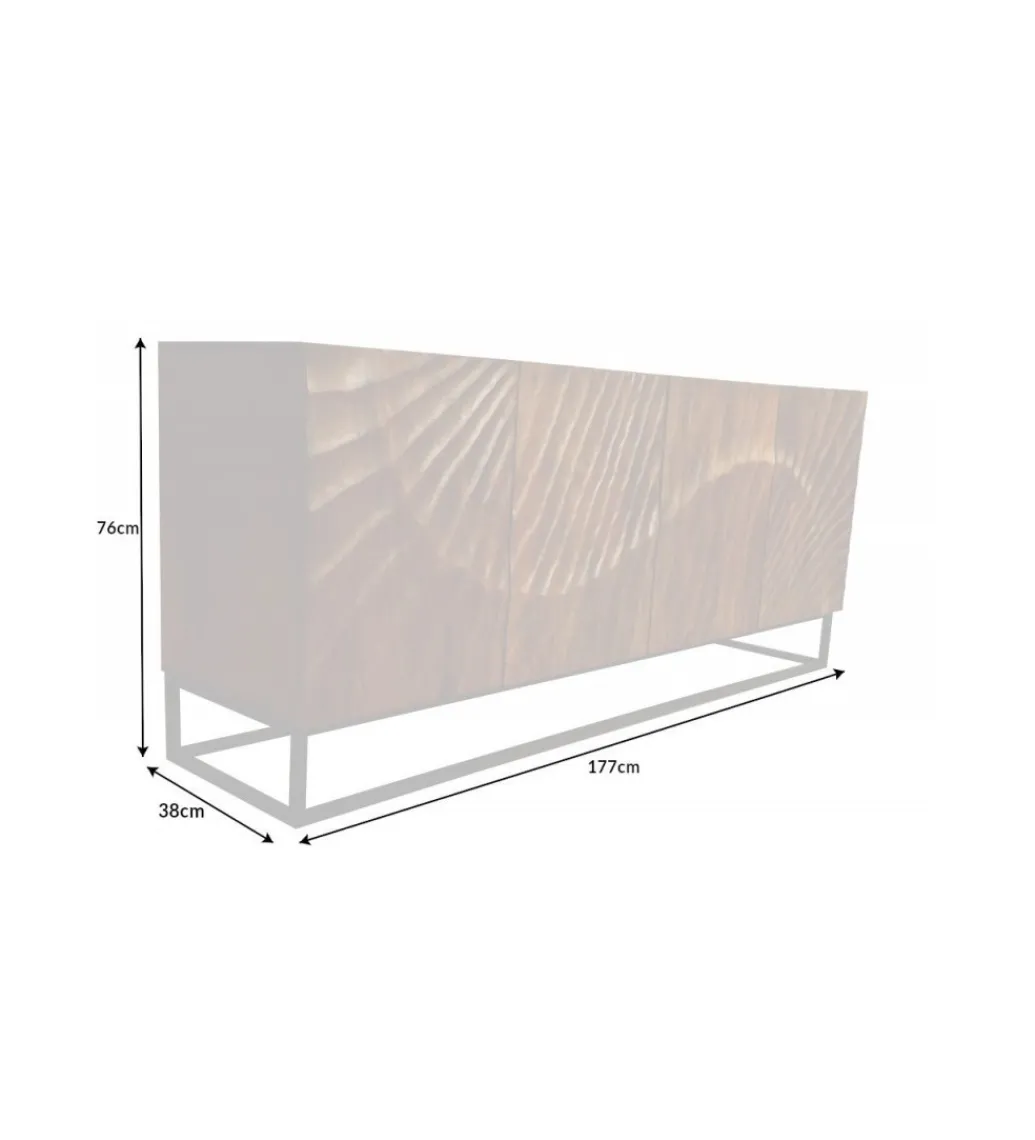 Komoda Davide 177 cm drewno mango brąz*Invicta Interior Best