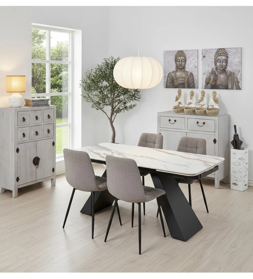 Komoda DECAPE 100 cm przecierana biel*Exclusivas Clearance