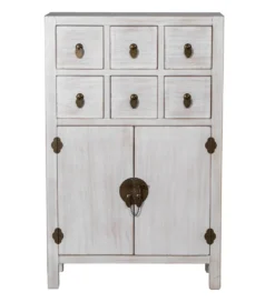 Komoda DECAPE 100 cm przecierana biel*Exclusivas Clearance