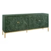 Komoda 3D PEACOCK 175 cm drewno mango ciemnozielona*Invicta Interior - przedsprzedaż Sale