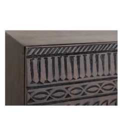 Komoda 3D TRIBAL 120 cm drewno mango ciemny brąz*Invicta Interior - przedsprzedaż Clearance