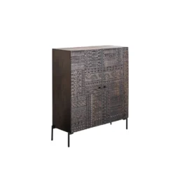Komoda 3D TRIBAL 120 cm drewno mango ciemny brąz*Invicta Interior - przedsprzedaż Clearance