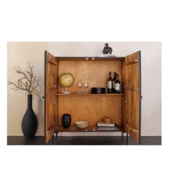 Komoda 3D TRIBAL 120 cm drewno mango ciemny brąz*Invicta Interior - przedsprzedaż Clearance