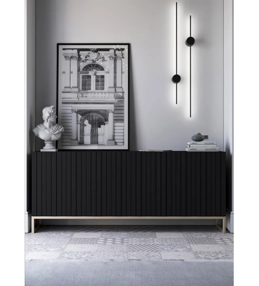 Komoda ELPIS 168 cm czarna*Polski Design ML Best
