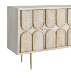 Komoda ESPAZERO 152 cm drewno mango biała*Zona-Design New