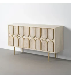 Komoda ESPAZERO 152 cm drewno mango biała*Zona-Design New