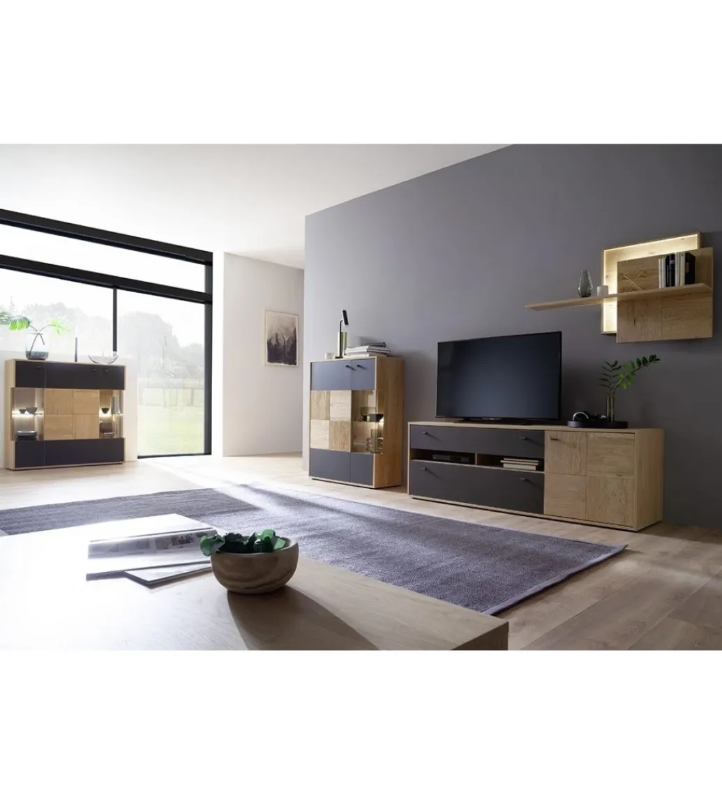 Komoda ESPERO 156 cm Dąb Sękaty W Kolorze Bianco*MCA Sale