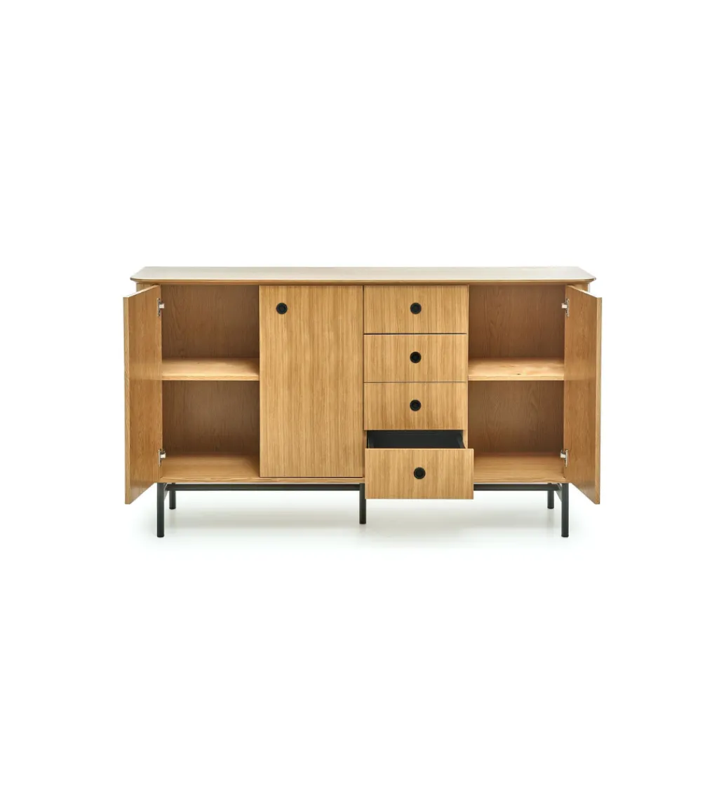 Komoda ESPERO 184 cm dąb sękaty w kolorze bianco*Halmar New
