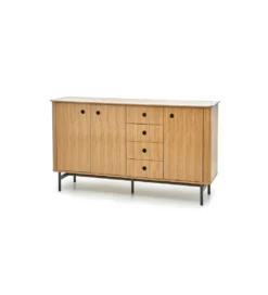 Komoda ESPERO 184 cm dąb sękaty w kolorze bianco*Halmar New
