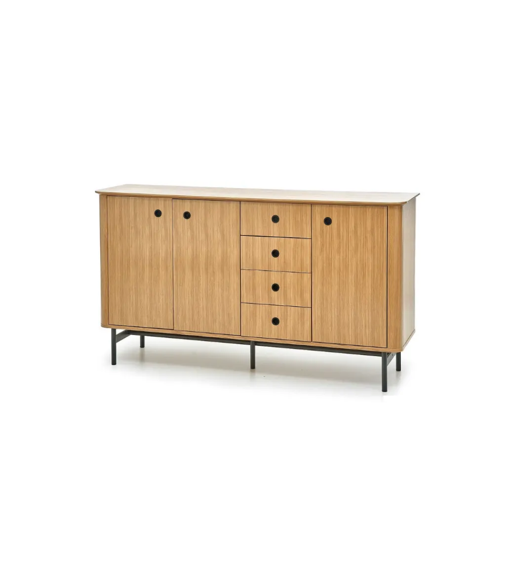 Komoda ESPERO 184 cm dąb sękaty w kolorze bianco*Halmar New