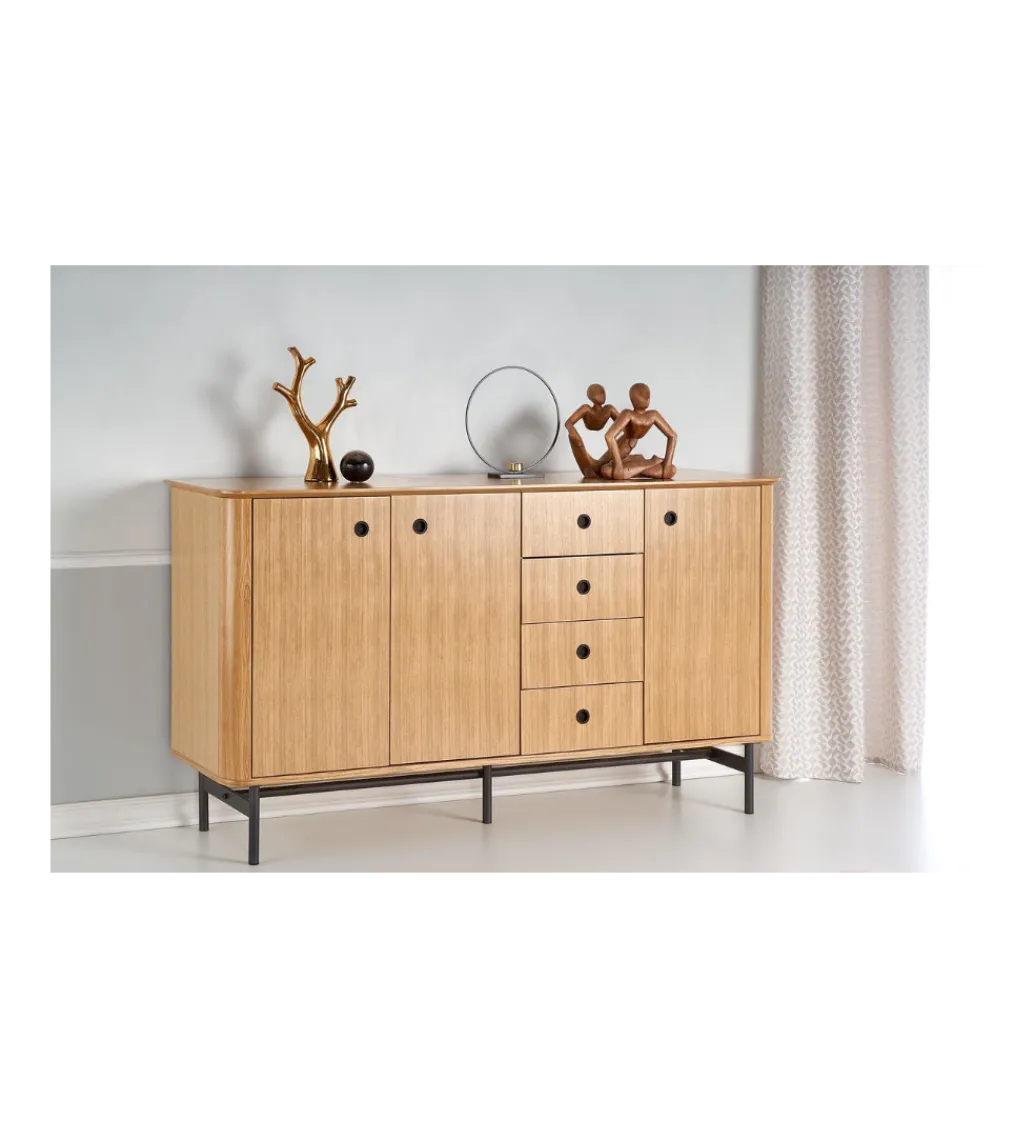 Komoda ESPERO 184 cm dąb sękaty w kolorze bianco*Halmar New