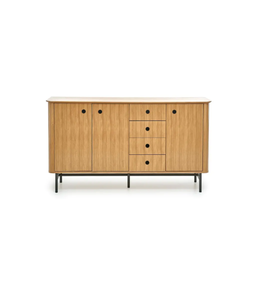 Komoda ESPERO 184 cm dąb sękaty w kolorze bianco*Halmar New