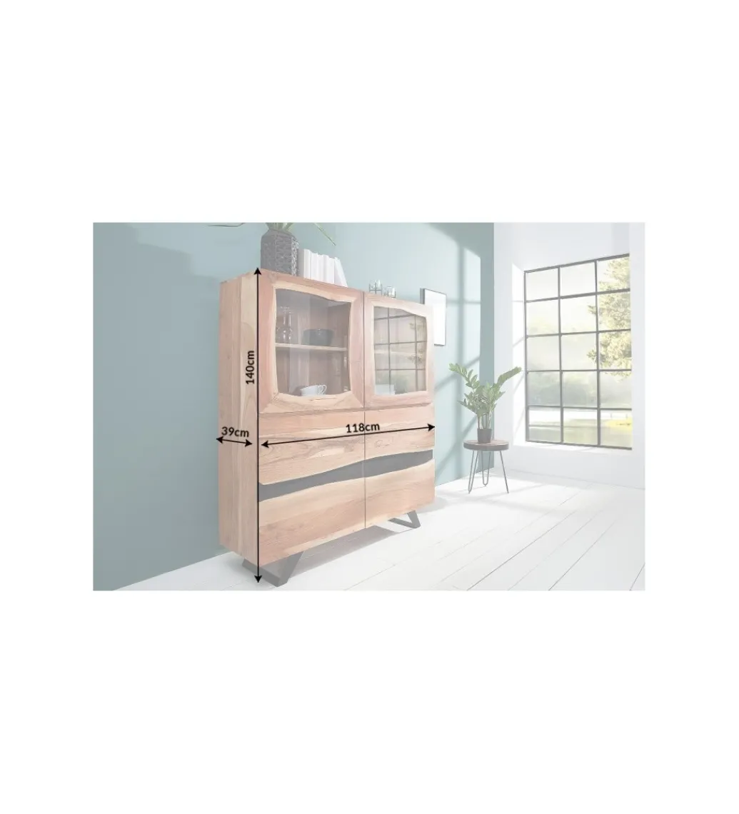 Komoda EUFRAT Amazonas 140 cm drewno akacja*Invicta Interior