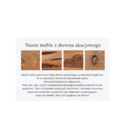 Komoda EUFRAT Amazonas 140 cm drewno akacja*Invicta Interior