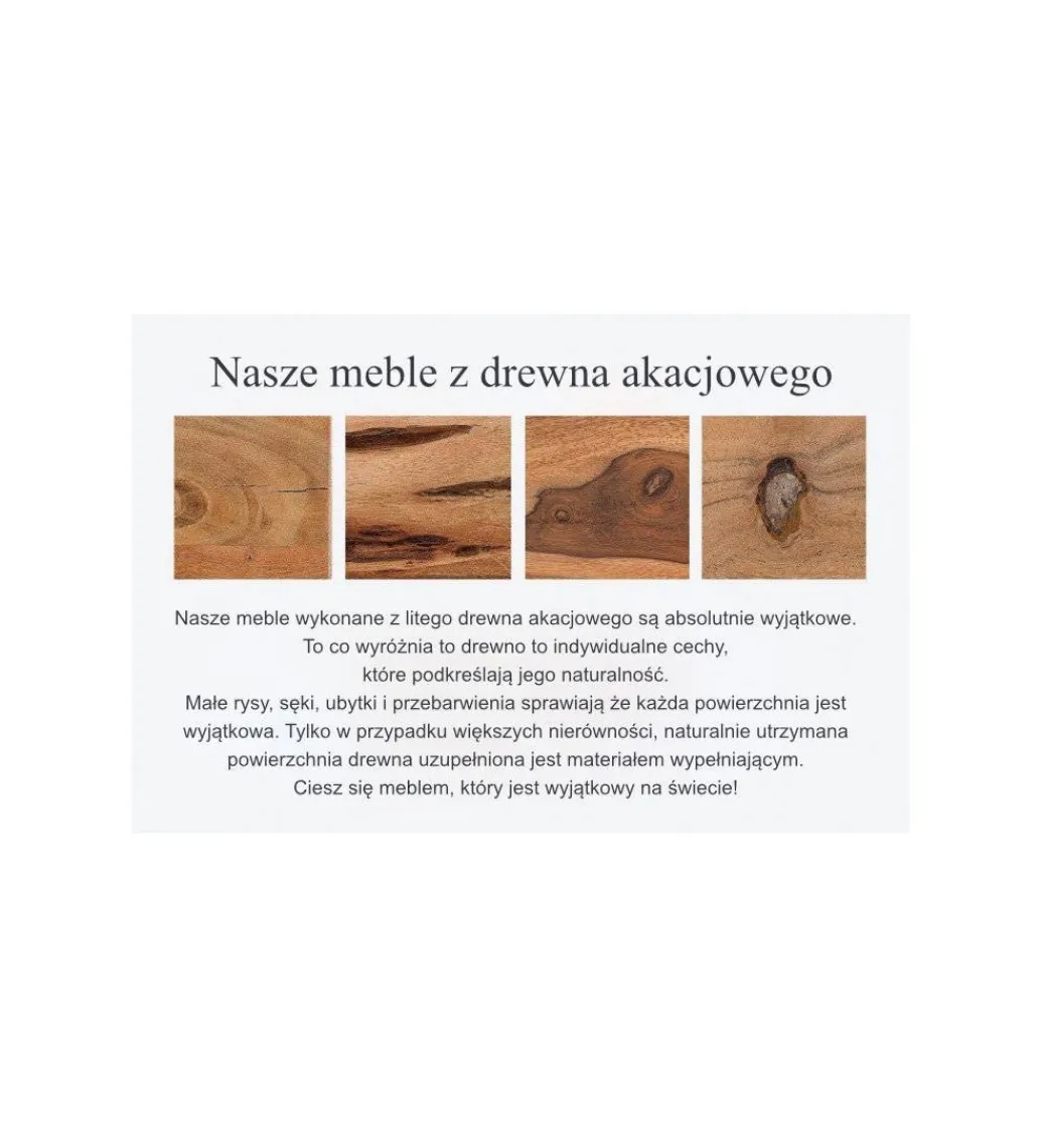 Komoda EUFRAT Amazonas 140 cm drewno akacja*Invicta Interior