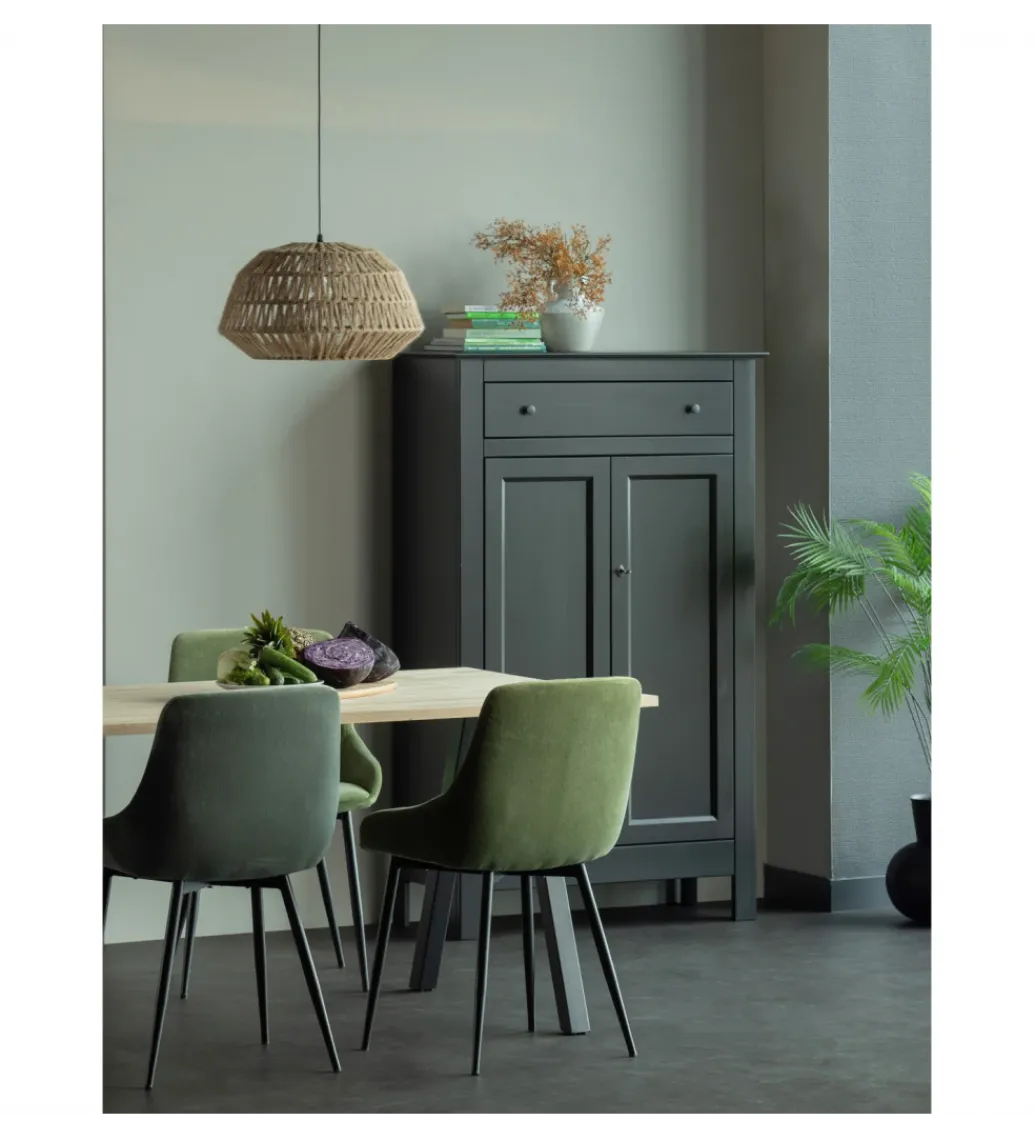Komoda EVA 150 cm drewno sosna czarna*WOOOD Outlet