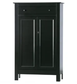 Komoda EVA 150 cm drewno sosna czarna*WOOOD Outlet