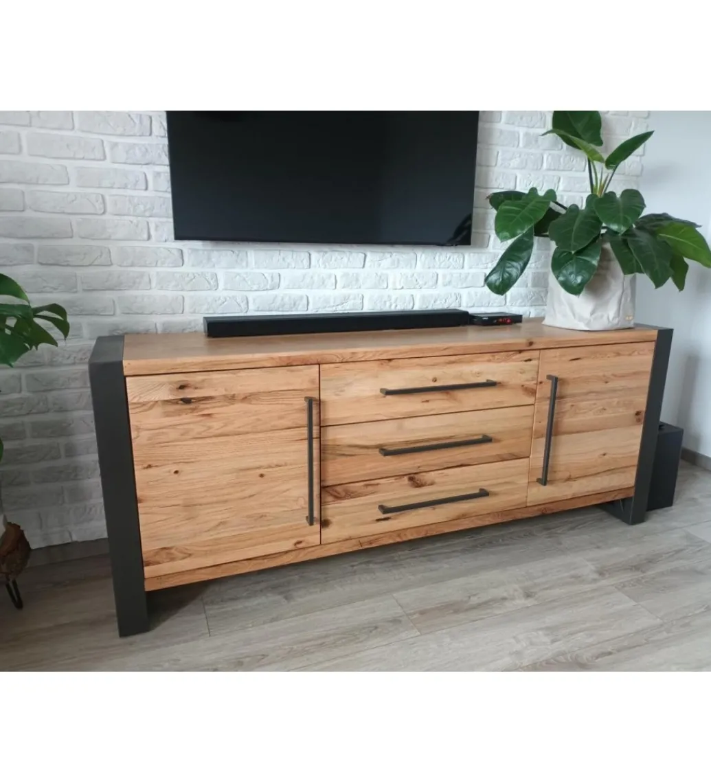 Komoda FACTORY Thor 200 cm drewno dziki dąb*Invicta Interior Outlet