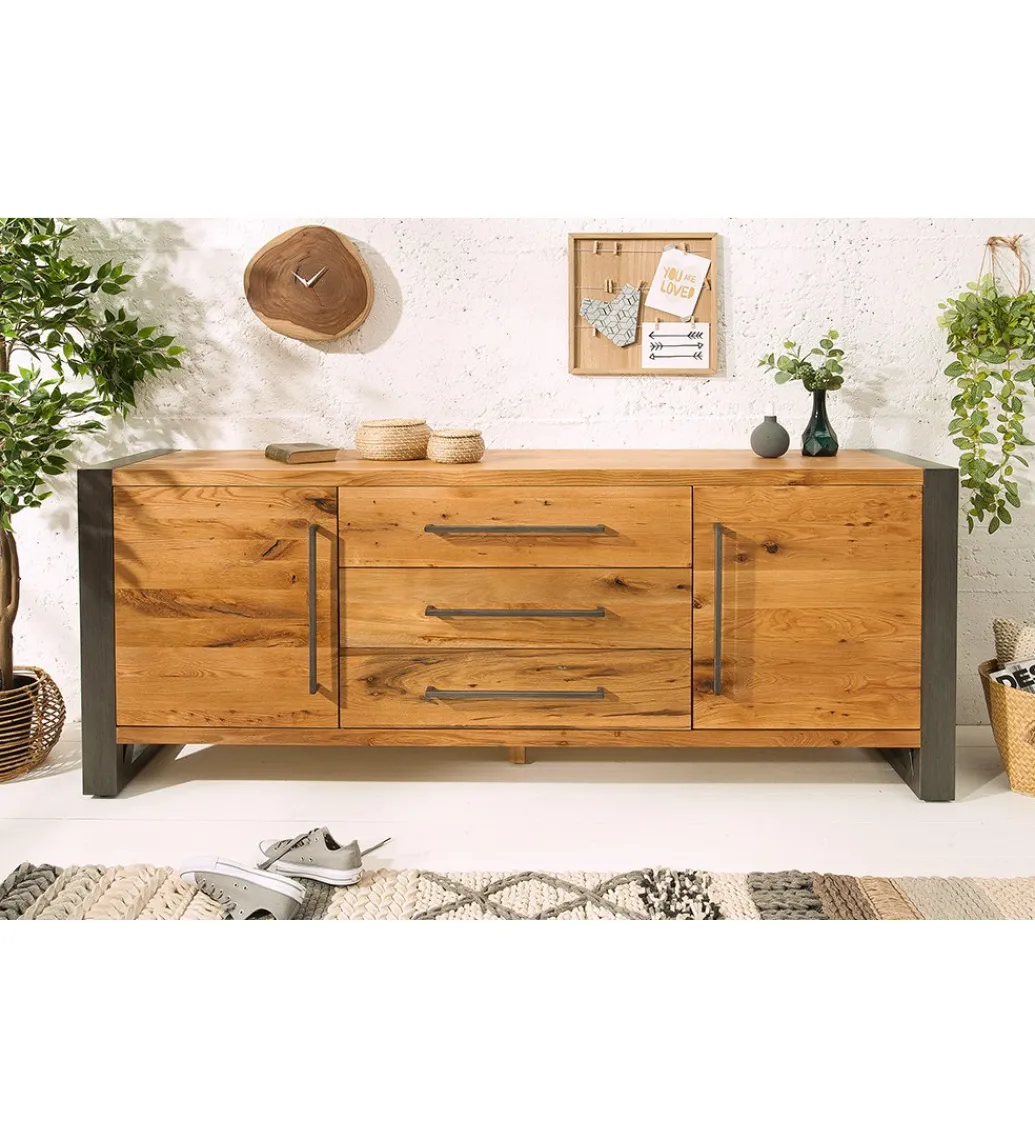 Komoda FACTORY Thor 200 cm drewno dziki dąb*Invicta Interior Outlet