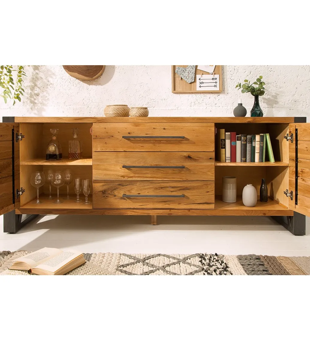 Komoda FACTORY Thor 200 cm drewno dziki dąb*Invicta Interior Outlet
