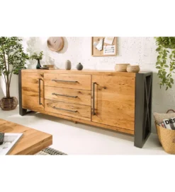 Komoda FACTORY Thor 200 cm drewno dziki dąb*Invicta Interior Outlet