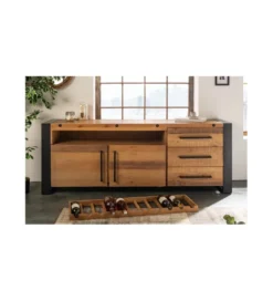 Komoda FACTORY Thor 195 cm drewno sosna brąz*Invicta Interior Discount