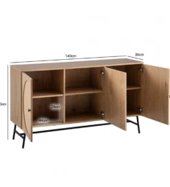 Komoda FONTA 140 cm w optyce dębu*WOHNLING, GERMANY Sale