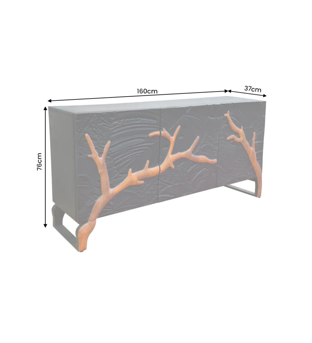 Komoda FOREST 160 cm 3D drewno mango*Invicta Interior Clearance