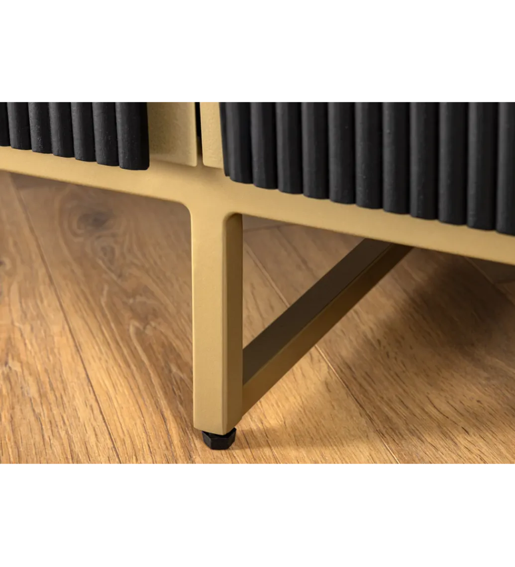 Komoda GATSBY 160 cm drewno mango czarna*Invicta Interior - przedsprzedaż Best