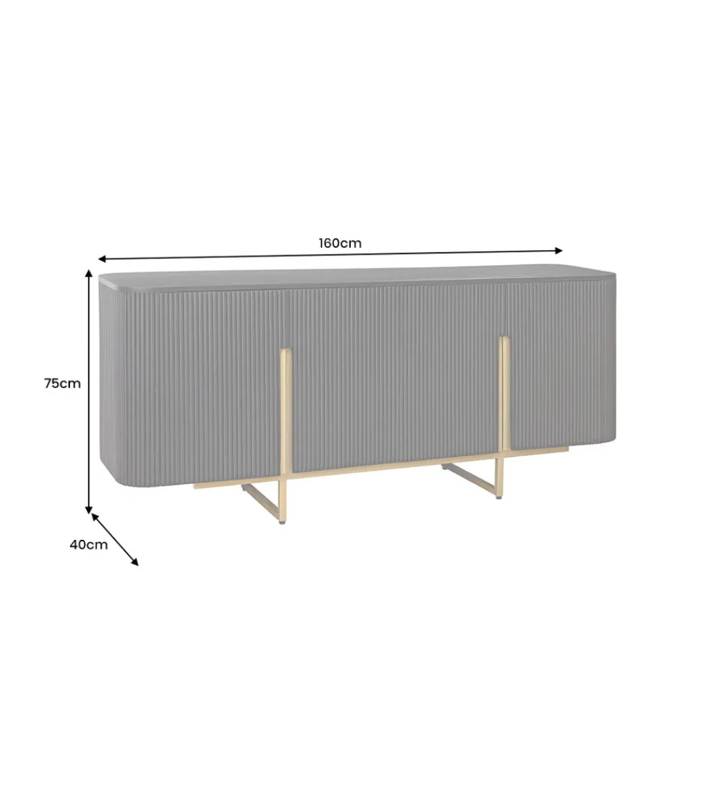 Komoda GATSBY 160 cm drewno mango czarna*Invicta Interior - przedsprzedaż Best