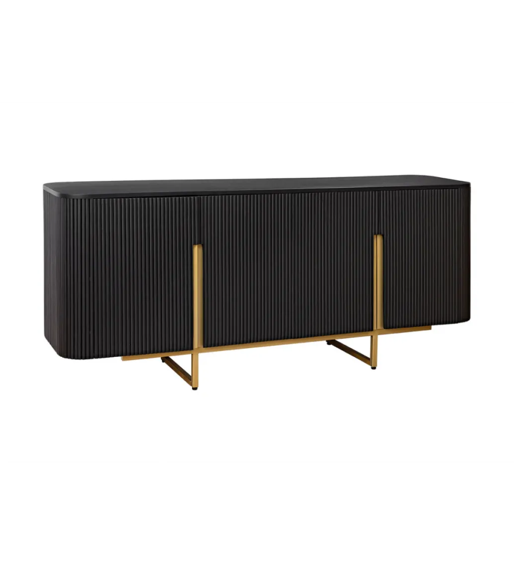 Komoda GATSBY 160 cm drewno mango czarna*Invicta Interior - przedsprzedaż Best