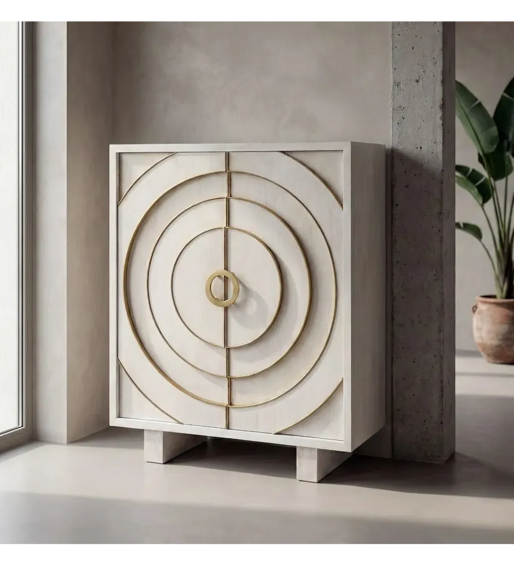 Komoda GEMANAT 113 cm drewno mango biała*Zona-Design