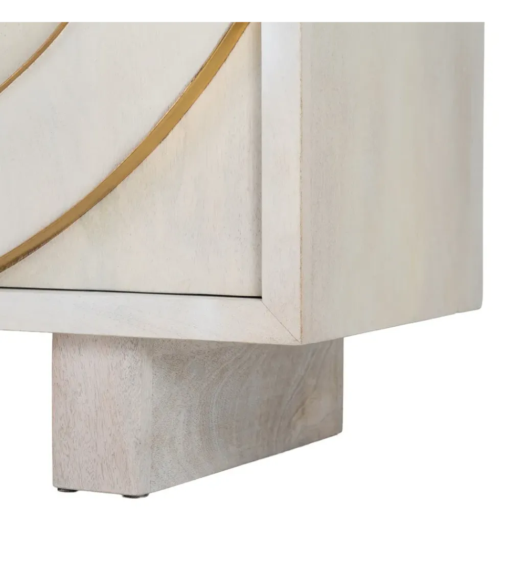 Komoda GEMANAT 113 cm drewno mango biała*Zona-Design