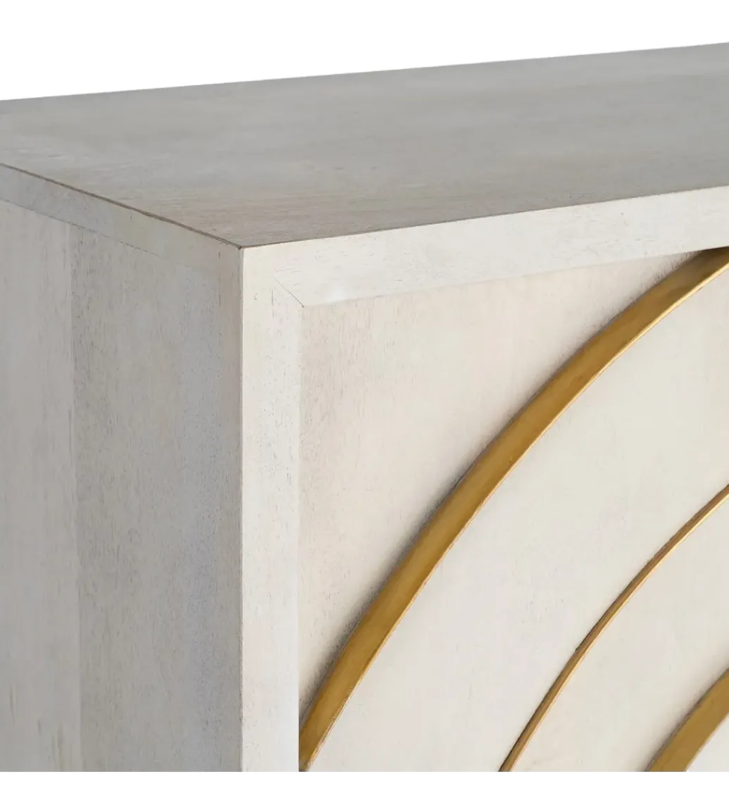 Komoda GEMANAT 113 cm drewno mango biała*Zona-Design