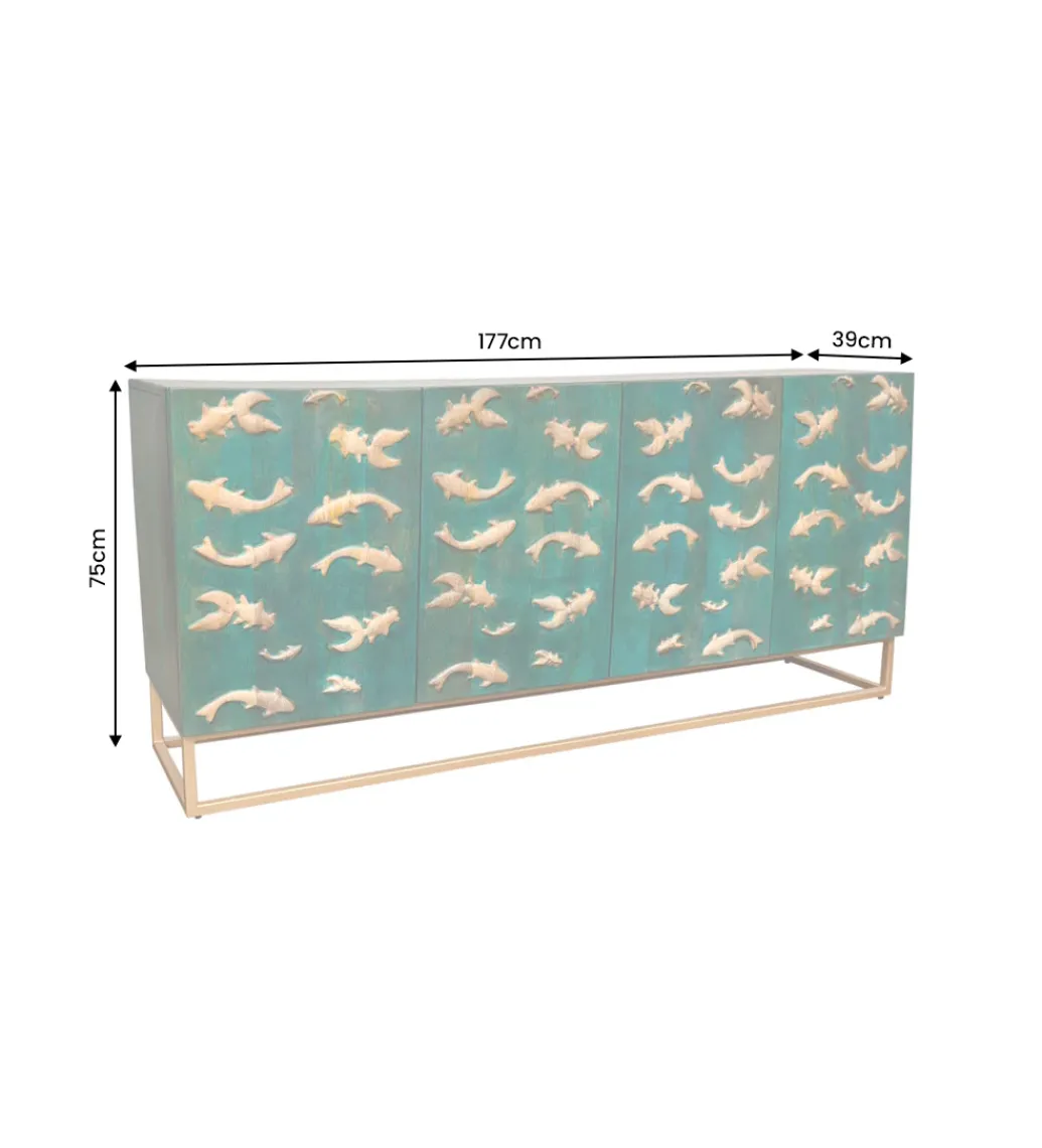 Komoda GIULIO 180 x 80 cm naturalna*Invicta Interior Sale